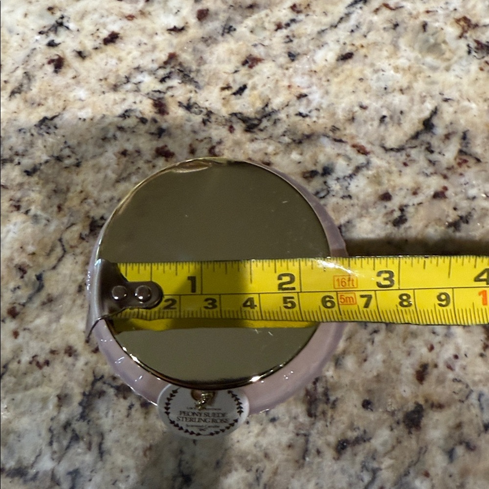 Peony Suede Sterling Rose Scented Candle with Gold Lid—BRAND NEW, NEVER USED! - Picture 8 of 8